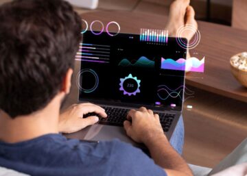 User interface and user experience design elements on digital screen, representing website and app development concept.
